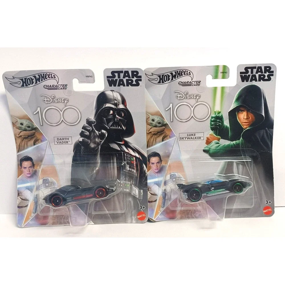 Hot Wheels Disney 100 Star Wars Character Cars Darth Vader Luke Skywalker Lot